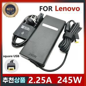 245W 20V 12.25A 사각형 USB 핀 AC 노트북 충전기 어댑터 레노버 리전 5/5 프로 Y9000K R7000P P71 P70 Y7