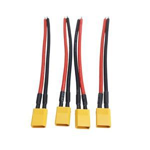 4개 XT30 피그테일 플러그 남성/여성 커넥터 100mm 16AWG 주석 도금 와이어 케이블 RC 리포 배터리 FPV 드