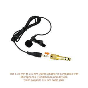 ZIJAZO 3.5mm 6.35mm로 변환하는 오디오 어댑터 수컷 암컷 커넥터 마이크 스피커 앰프 기타 키보드용 호환