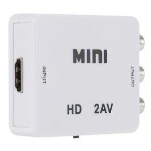 HDMI 호환 AV RCA CVSB L/R 비디오 스케일러 어댑터 HD 1080P 박스 컨버터 to PC HDTV 프로젝터용
