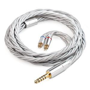 KBEAR ST20 4 코어 이어 버드 교체 실버 도금 OCC 혼합 합금 케이블 미러 KZ10 KS2 용 호환 OFC로 차폐