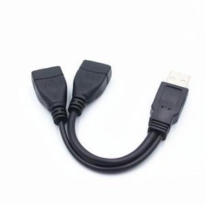 1남성 플러그 2 여성 소켓 USB 2.0 연장선 데이터 케이블 전원 어댑터 변환기 분배기 15/30cm