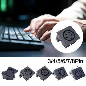 미니 키보드 마우스 소켓 전원 잭 S 터미널 DIN 암 커넥터 3 4 5 6 7 8핀 극