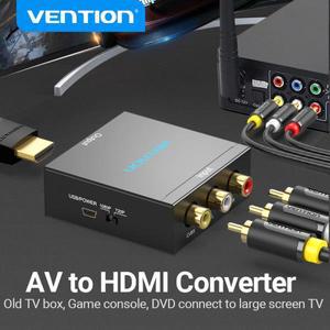 AV-HDMI 어댑터 HDTV 1080P 비디오 컴포지트 변환기 RCA-HDTV CVSB L R 스케일러 상자
