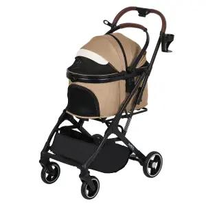 소형 및 중형견을 위한 조펫 반려동물 유모차 알루미늄 합금 프레임 고양이 접이식 카트 한 손 자동 퀵