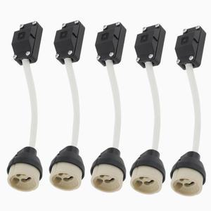 5pcs GU10 램프 홀더 2A 250V 세라믹 램프베이스 커넥터 할로겐 LED 전구 통 터미널 박스 소켓 어댑터