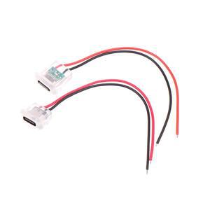 LED 조명 플레이트 포함 USB C타입 입력 충전 소켓 방수 전원 포트 TYPE-C 암 커넥터 잭 2핀