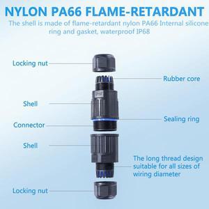 5/10sets IP68 방수 정션 박스 야외 2/3 웨이 전기 케이블 커넥터 AWG 28-12 용 호환 교체 가능한 레버 와