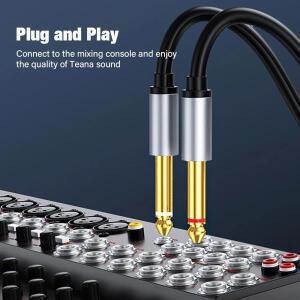 3.5mm 더블 잭 케이블 모노 TRS-듀얼 Y-스플리터 분배 어댑터 오디오 믹서 앰프용