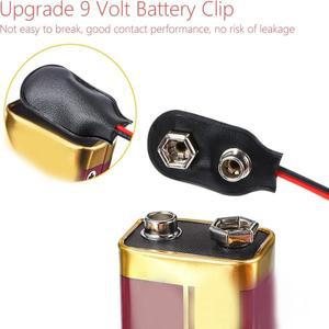 5PCS I형 9V 배터리 커넥터 9볼트 클립 커넥터와이어 하드 버클 플라스틱 하우징 포함
