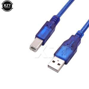 USB 2.0 프린터 케이블  A 남성 - B 이중 차폐 고속 투명 파란색 0.3m1.5m3m 5m약