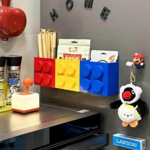 블록형 냉장고 수납 랙 자석 벽걸이 잡화 박스 측면