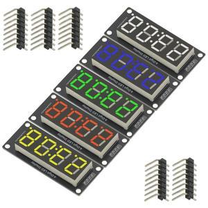 TM1637 LED 디스플레이 모듈 4 자리 7 세그먼트 0.56 인치 시간 시계 표시기 튜브  용 호환 빨간색 파란색