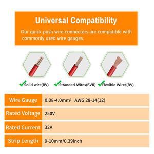 DIY GO 범용 호환 컴팩트 와이어 커넥터  인 전선 단자 블록 전기 케이블 연결용