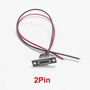 1/2/5Pcs USB 잭 3.1 Type-C 2/4P 용접 와이어 3A 여성 DIY 커넥터  휴대 핸드폰 충전 포트 소켓
