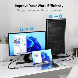 4K 60Hz C타입 to HDMI 케이블 커넥터 휴대폰 노트북 태블릿 디스플레이 TV 스위치 플레이어 폰 호환 액세