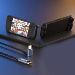 100W C형 USB C 케이블 90도 10G 고속 충전 코드 직각