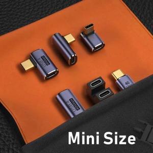 Mac 호환Book 호환용 호환 USB Type-C 어댑터 90도 고속 충전 변환기  100W 40gbps PD 데이터 전송