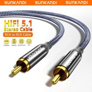 RCA-RCA 오디오 케이블 홈시어터 HDTV 앰프 스피커용 호환 RCA-남성 스테레오 코드