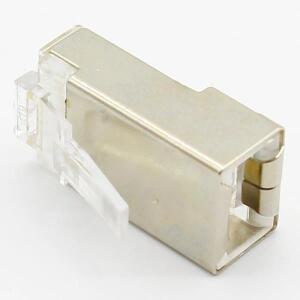 50pcs rj45 커넥터 cat6 차폐 네트워크 플러그 stp 이더넷 케이블 스위치 모뎀 용 호환 8p8c 터미널