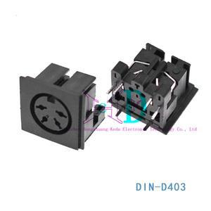 2pcs DIN 오디오 어댑터 MIDI 케이블 플라스틱 손잡이가 5핀 수 플러그 암 소켓 선체 패널 마운트 섀시 커