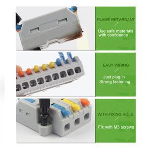 25PCS 범용 호환 컴팩트 와이어 커넥터  인 레버 스프링 스플 라이스 터미널 블록 가정용 호환 전기 Led 조
