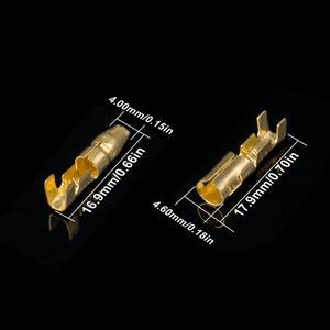 25/50/100Sets 4.0MM 총알 압착 단자 핀 자동차 차량용 호환 전기 와이어 커넥터 남성 여성 외장