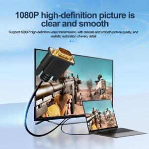 U-VGA 케이블 1080P USB Type C 어댑터 HD TV 변환기 휴대폰 맥북 호환 VGA 모니터 프로젝터 연결용 to Cab