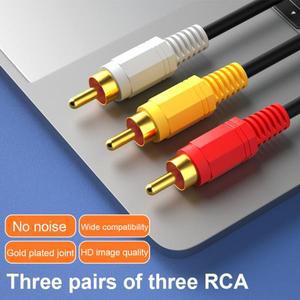 3RCA 남성 3 복합 오디오 비디오 AV 케이블 플러그 3X   1.5M 3M 5M 10M 20M FT