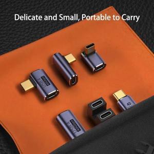 Mac 호환Book 호환 40Gbps 고속 USB C OTG U 자형 직각  어댑터 용 호환 4.0 PD 100W 8K 60Hz 충전기 커넥