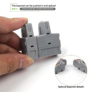 10PCS 퀵 와이어 케이블 커넥터 범용 호환 컴팩트 스플리터 분배 전기 도체  인 홈 터미널 블록 AWG 28-12