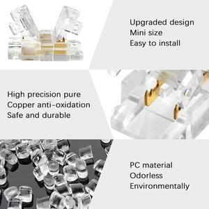 2핀 8mm COB LED 스트립-스트립 커넥터 스트립-와이어 연결 스트립 조명용 호환 솔더리스 확장