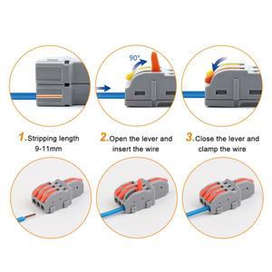 5PCS 회색 상자 미니 와이어 케이블 커넥터 SPL-42/62 범용 호환 컴팩트 스플리터 분배 전기 도체  인 홈