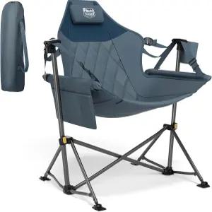 조절 가능한 등받이가 있는 팀버 리지 해먹 캠핑 의자 튼튼한 접이식 300파운드 지지 여행 및 파티오를