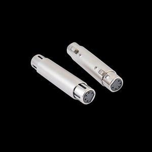 1pcs 3Pin XLR DMX 금속 케이스 변환기 오디오 조명 어댑터 3 핀 5 여성 남성 커넥터