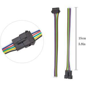 JST SM 남성 여성 LED 확장 커넥터 케이블 와이어 2835 WS2812B 스트립 빛 2Pin 터미널