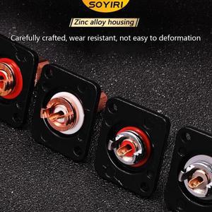 SOYIRI D  구리 코어 RCA 잭 빨간색 흰색 노란색 av 오디오 용접 어머니 시트 모듈 패널 스피커 수리 교체