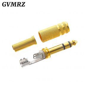 2PCS 6.35mm/6.5mm 2극 모노 앰프 플러그 6.35 스테레오 금속 마이크 잭 오디오 커넥터 KTV용