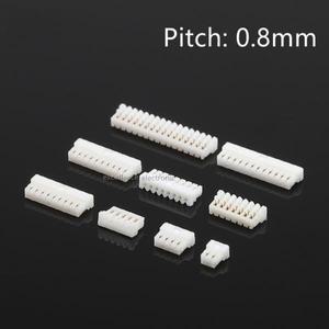 고무 하우징 펑크 타입 0.8 커넥터 핀 헤더 암 소켓 와이어 플러그 피치 하네스 10개