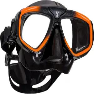 다이빙 블랙/오렌지용 광학 렌즈를 위한 초투명 듀얼 및 교환 시스템을 갖춘 스쿠바프로 줌 스쿠버 마스크