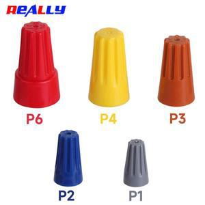 나사식 와이어 커넥터 모음 22-8 AWG 전기 너트 파란색 회색 주황색 빨간색 노란색 단자 P1 P2 P3 P4 P6