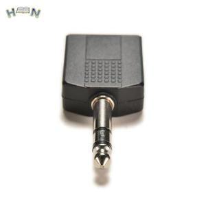 1/4 인치 스테레오 오디오 잭 플러그 어댑터 싱글 수-암 6.35mm 듀얼 모노 헤드폰 마이크 Y 스플리터 분배