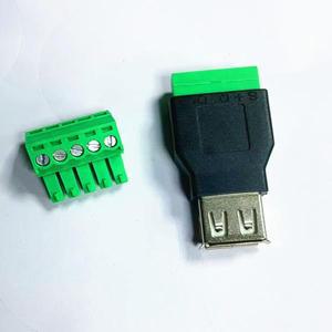 1pcs USB 2.0  A 남성/여성-5핀 나사 커넥터 잭 실드 포함 USB2.0-나사 터미널 플러그