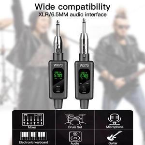 UHF 무선 마이크 변환기 시스템 XLR 송신기 수신기 지원 0V 48V