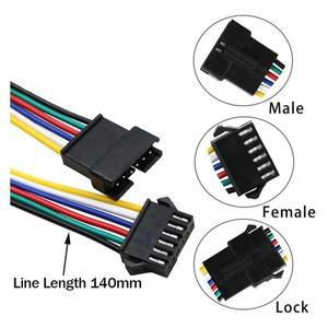 10/30/50PCS JST 커넥터 2핀 3핀 4핀 5핀 6핀 와이어 케이블 남성/여성용 호환 WS2812B SK6812 RGBW LED 스