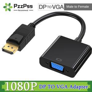 DP-VGA 변환기 DisplayPort Male-VGA Female 어댑터 컨버터 1080P 케이블 TV 노트북 컴퓨터 프로젝터용
