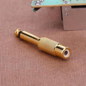 6.35mm 수-3.5mm 암 오디오 커넥터 금도금 순 구리 수 잭-RCA 어댑터 낮은 신호 손실