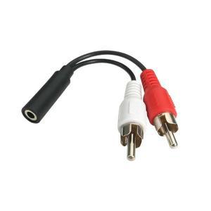 3.5mm 잭 남성 2 RCA 여성 스테레오 Y 오디오 케이블 변환기 어댑터 고