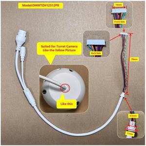 이더넷 Lan PoE 케이블 RJ45 네트워크 dahua ip Bullet 카메라용 호환 12핀 8 코어