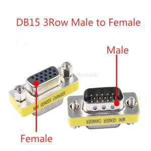 젠더 체인저 어댑터 RS232 콤 D-서브-수 암 VGA 플러그 커넥터 DB9 DB15 DB25 3 열 15핀 2개